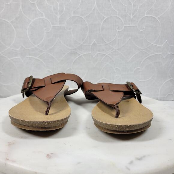 Blowfish Cork Sandals Womens 8 Brown Leather Buckle Slip On Summer Thong - Picture 11 of 12